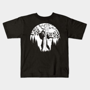 Bigfoot Hugs A Tree Kids T-Shirt